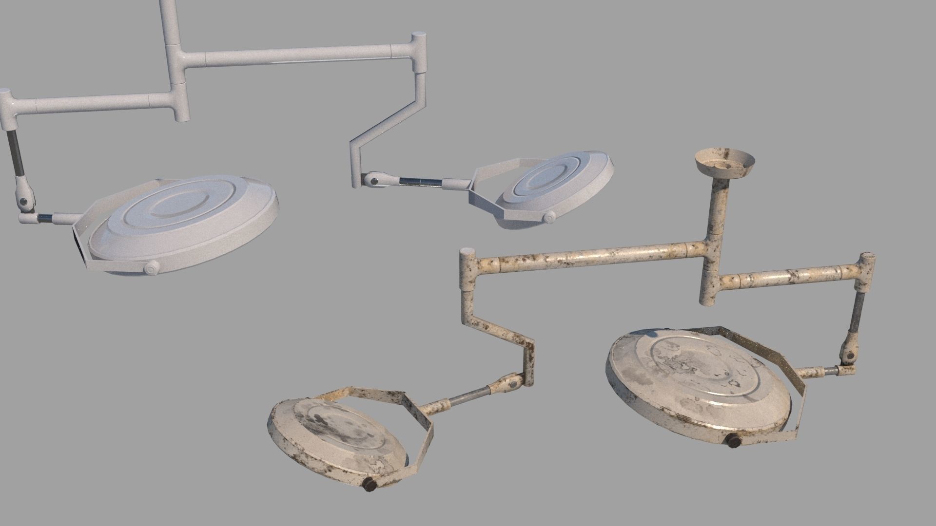 Surgical lighting Low-poly 3D model_5