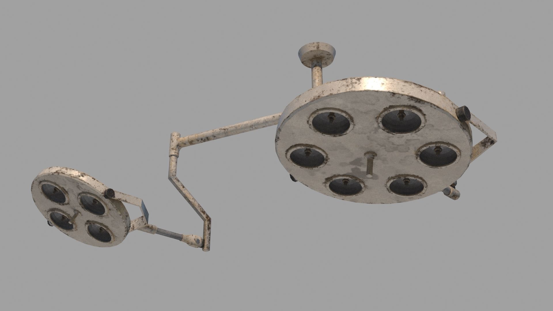 Surgical lighting Low-poly 3D model_3