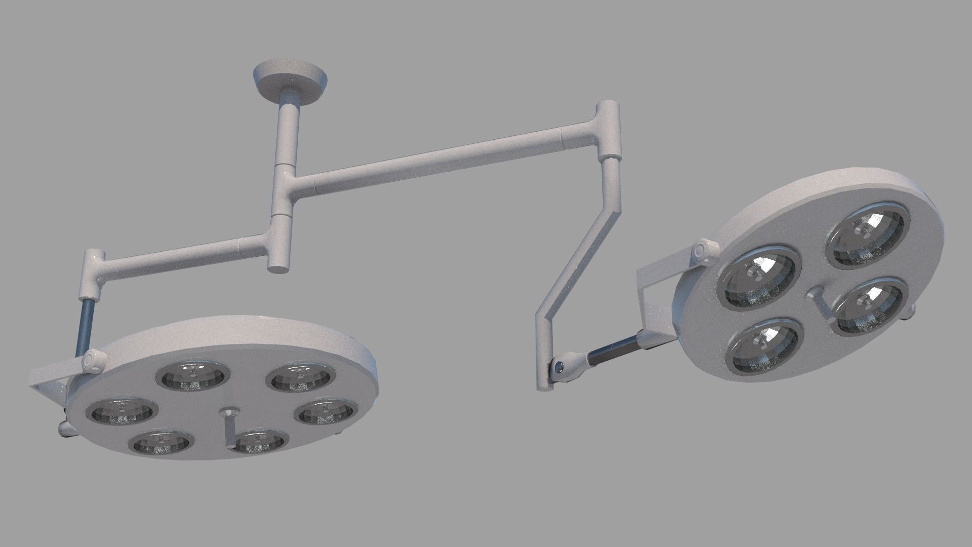 Surgical lighting Low-poly 3D model_6