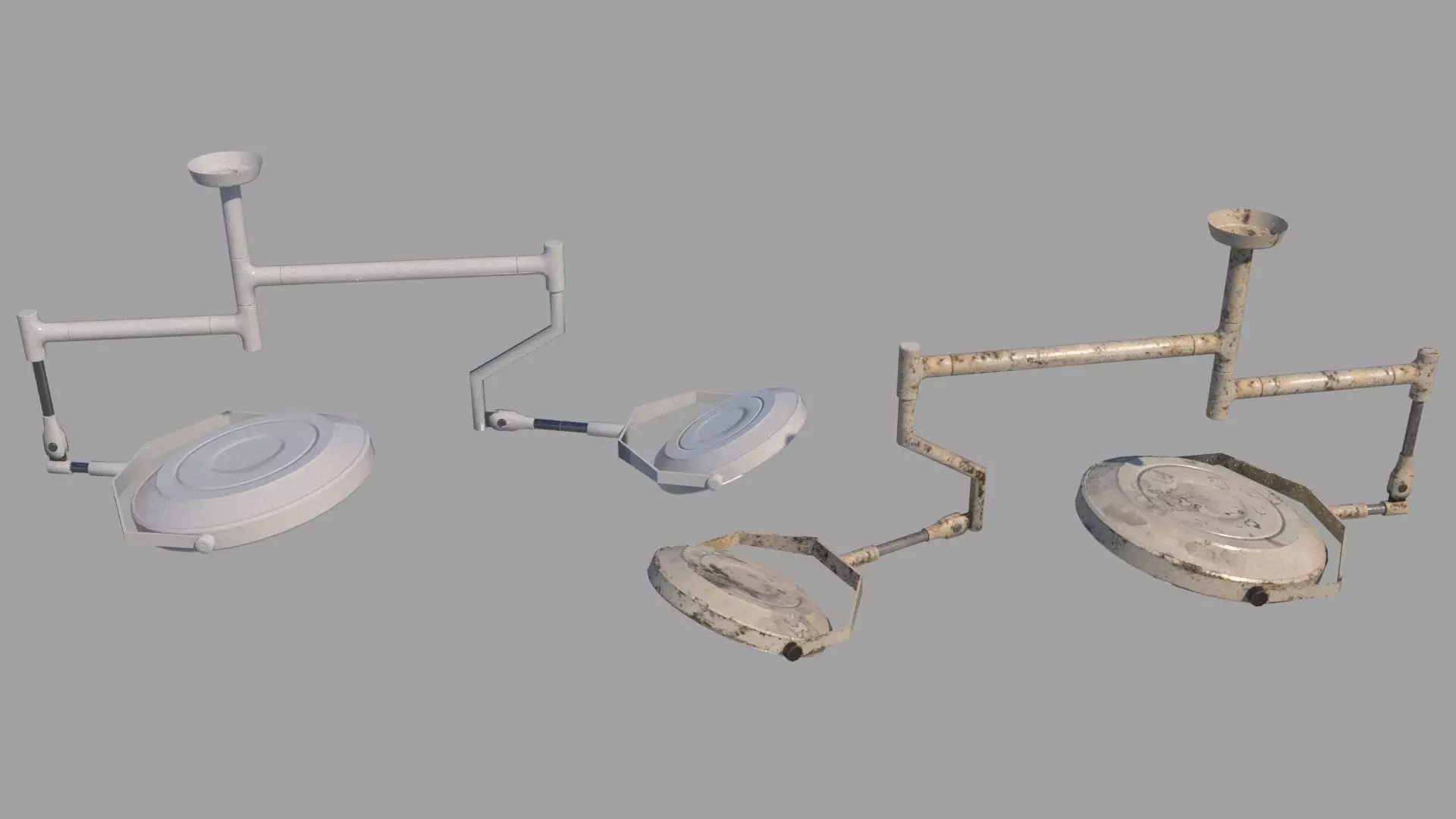 Surgical lighting Low-poly 3D model_0