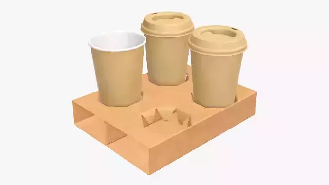 Cups biodegradable with cardboard holder