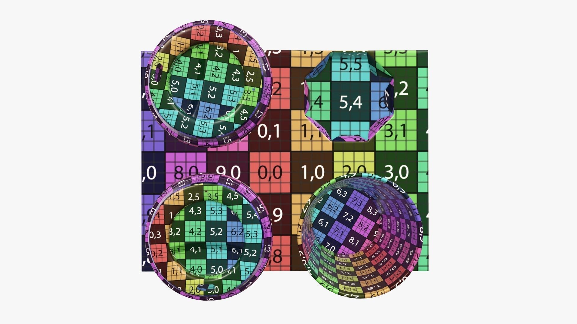 Cups biodegradable with cardboard holder 3D model_12