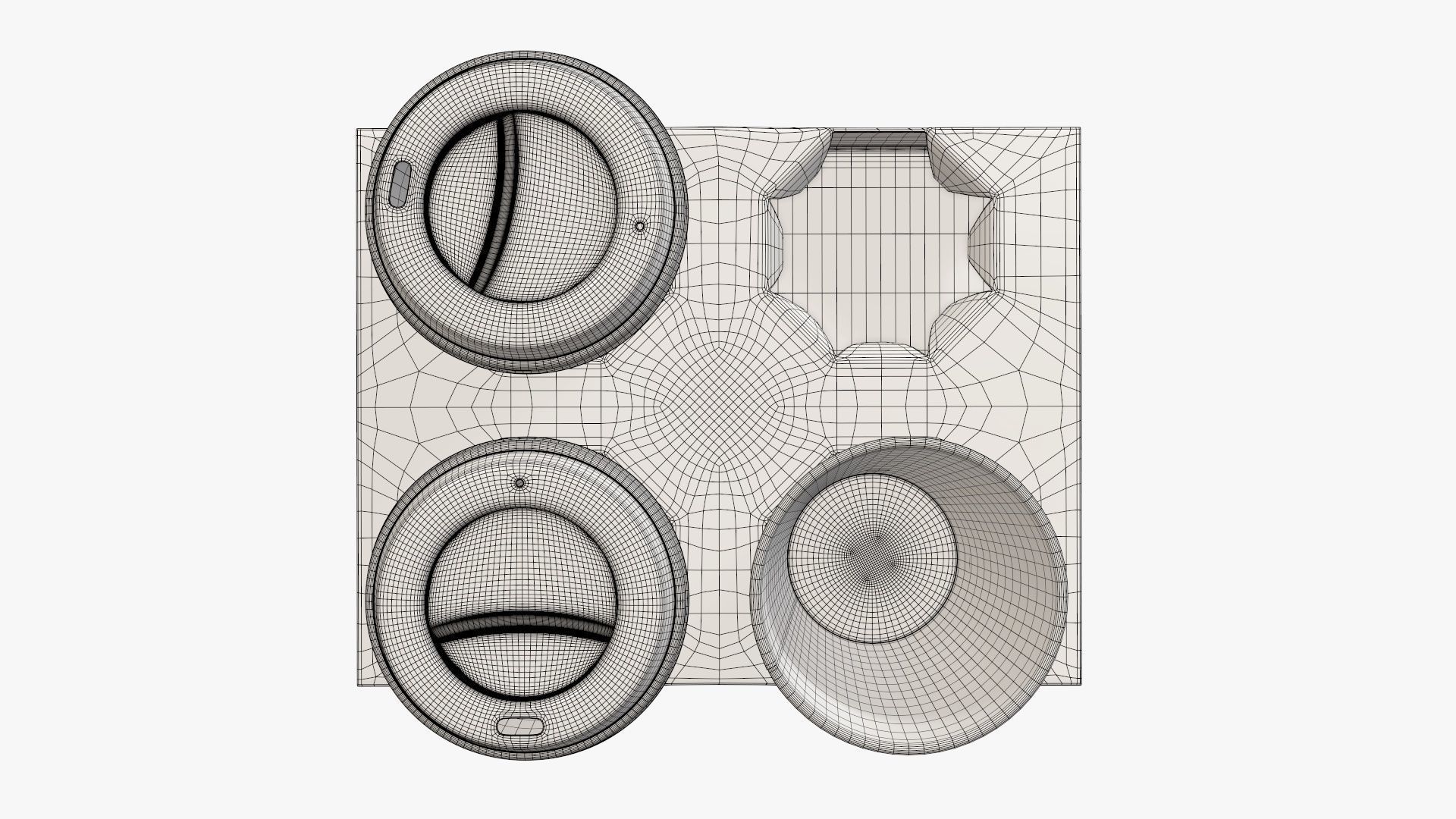 Cups biodegradable with cardboard holder 3D model_7