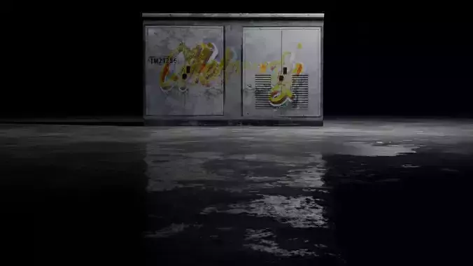 Electrical Box Graffiti Dirty Texture