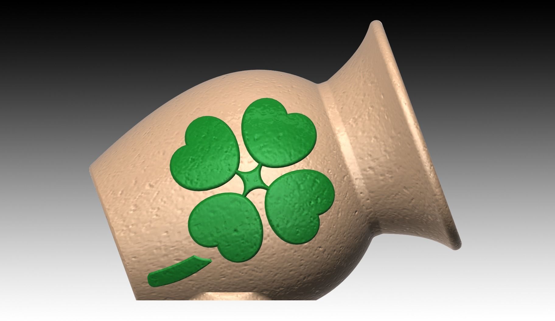 Aquarium-ornaments Octopus-pot -Four leaf clover- Free 3D print model_1