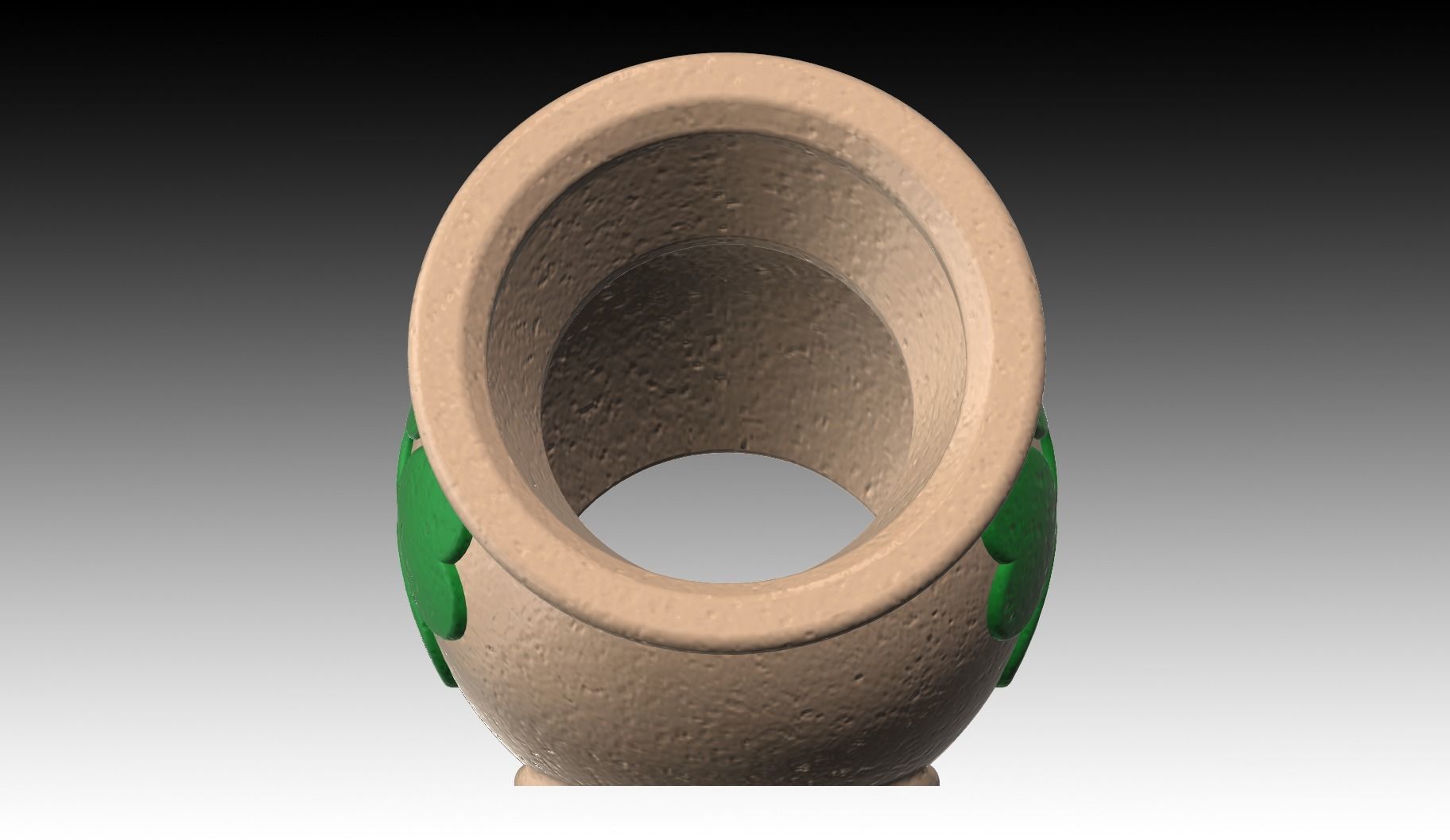 Aquarium-ornaments Octopus-pot -Four leaf clover- Free 3D print model_4