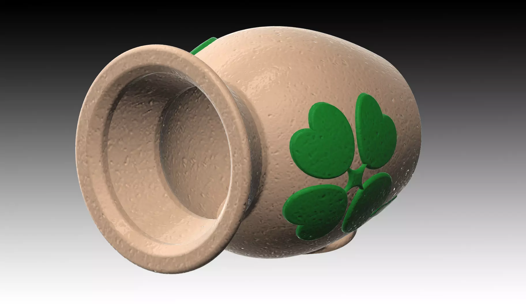 Aquarium-ornaments Octopus-pot -Four leaf clover- Free 3D print model_0