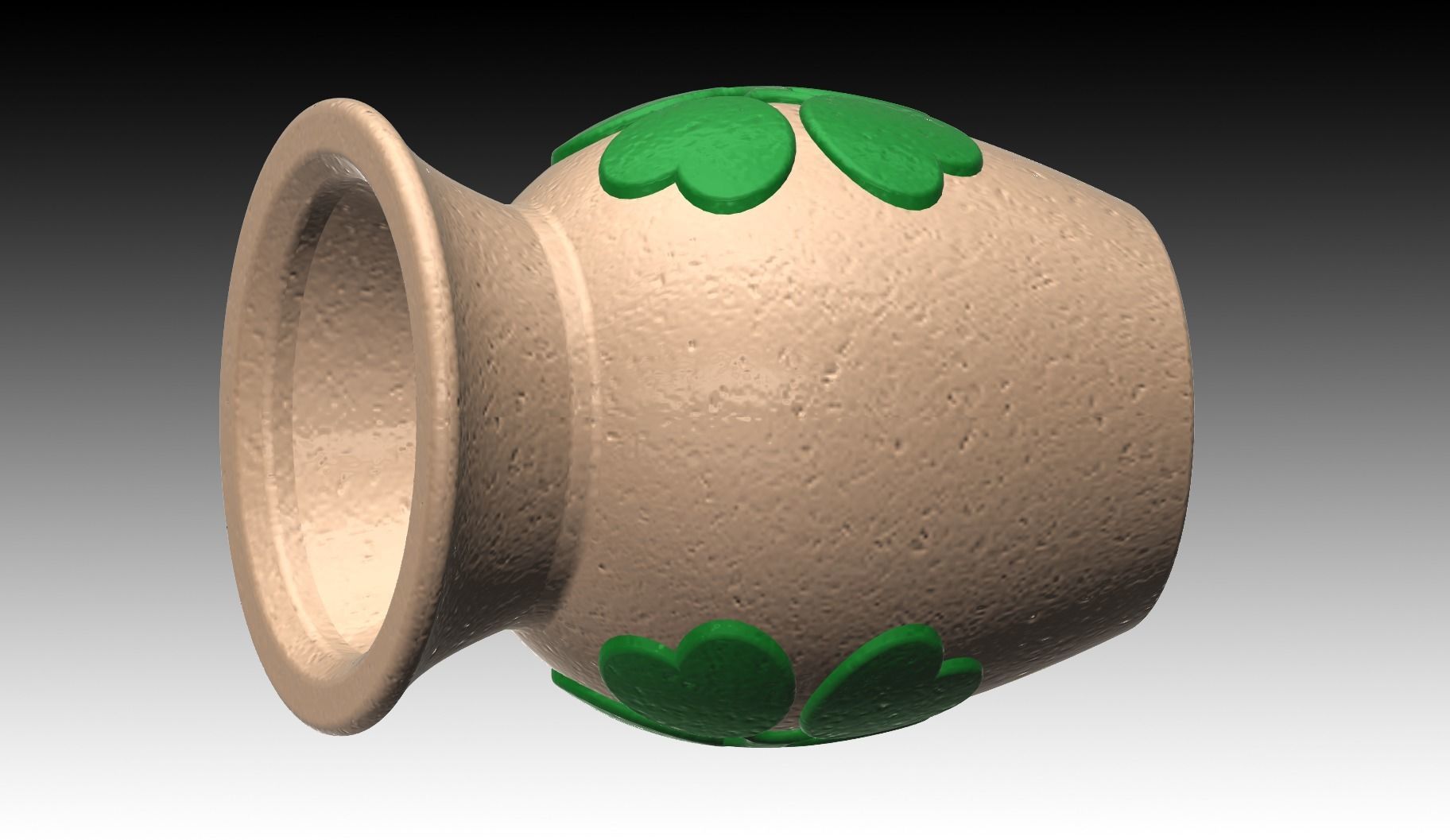 Aquarium-ornaments Octopus-pot -Four leaf clover- Free 3D print model_2