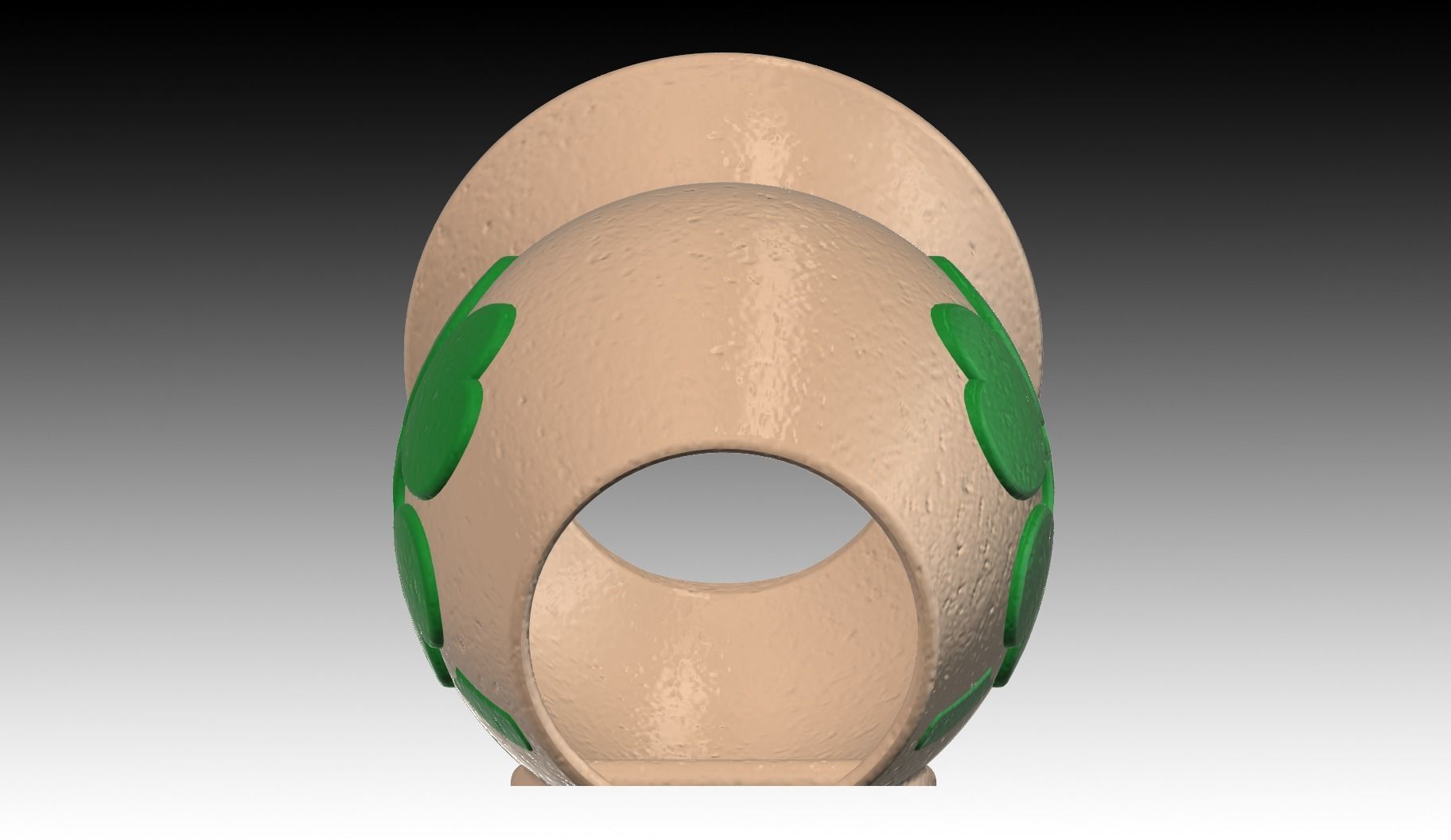 Aquarium-ornaments Octopus-pot -Four leaf clover- Free 3D print model_6