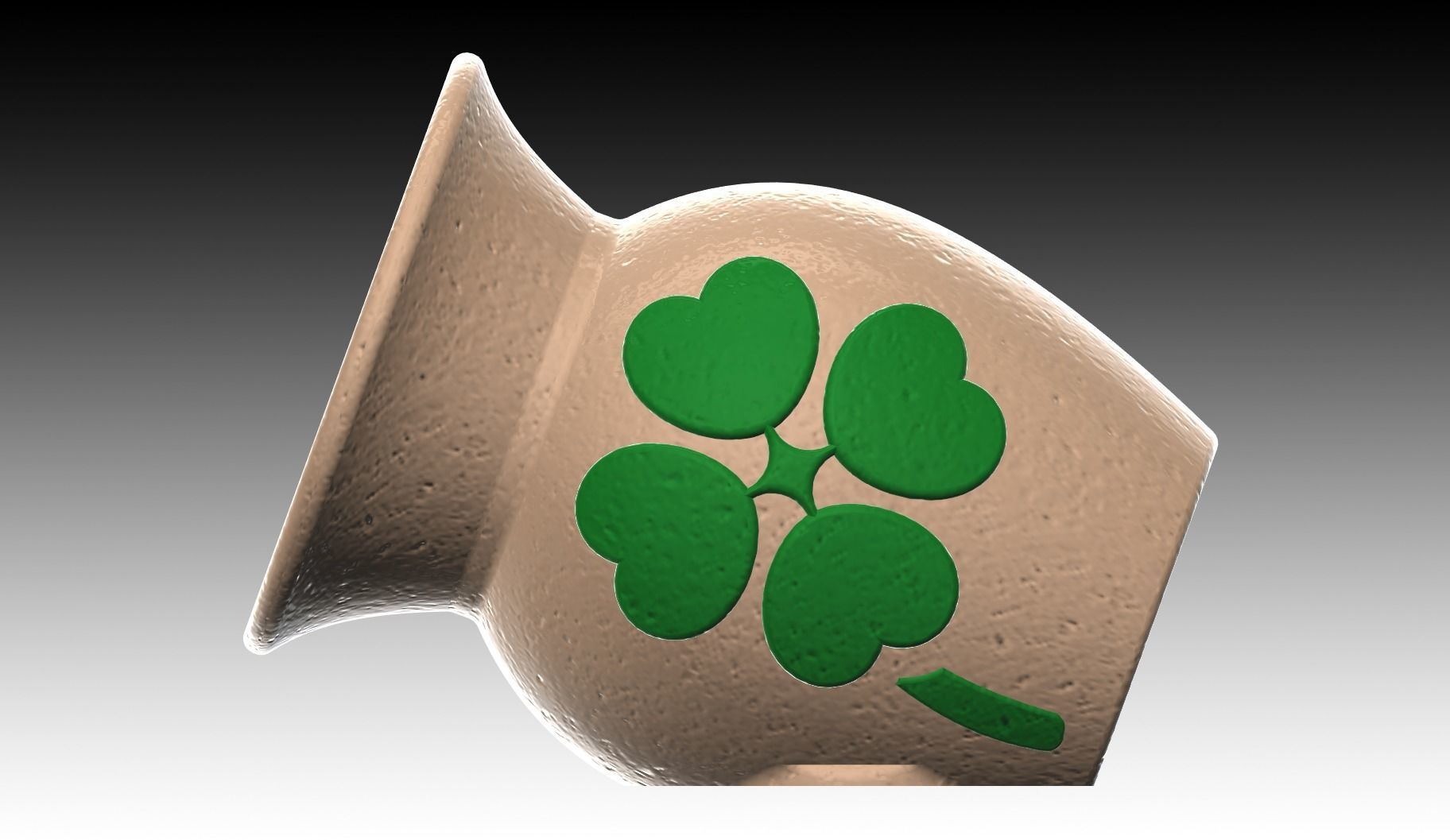 Aquarium-ornaments Octopus-pot -Four leaf clover- Free 3D print model_5