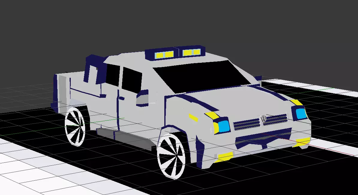 My first Low-Poly Car Free low-poly 3D model