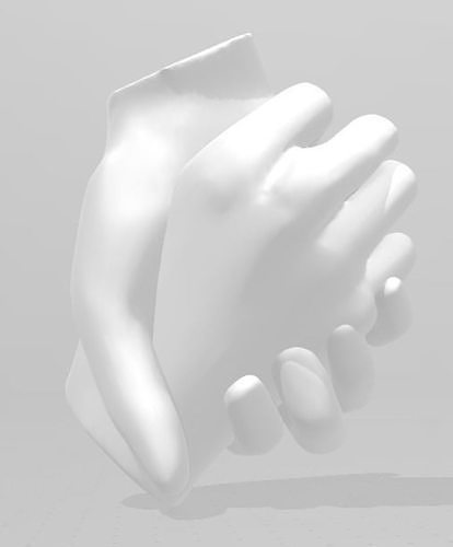 Shaking hands 3D print model