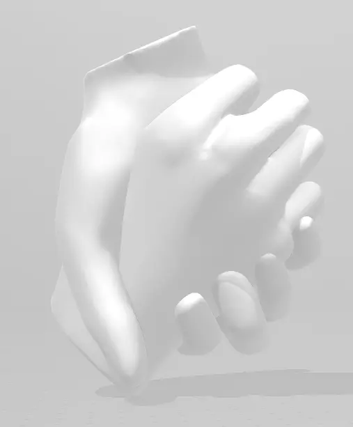 Shaking hands 3D print model_0