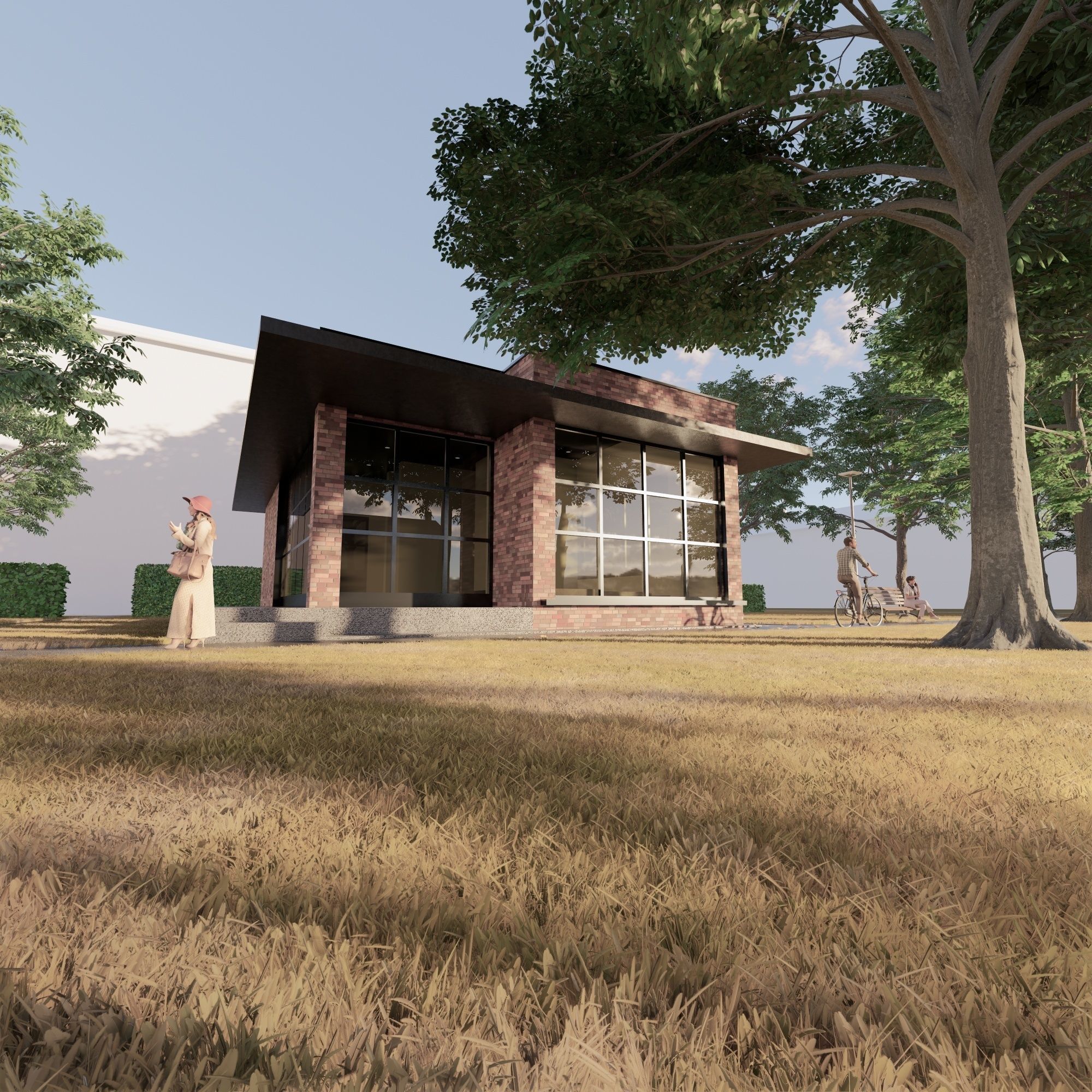 Coffee Shop 1 Low-poly 3D model_1