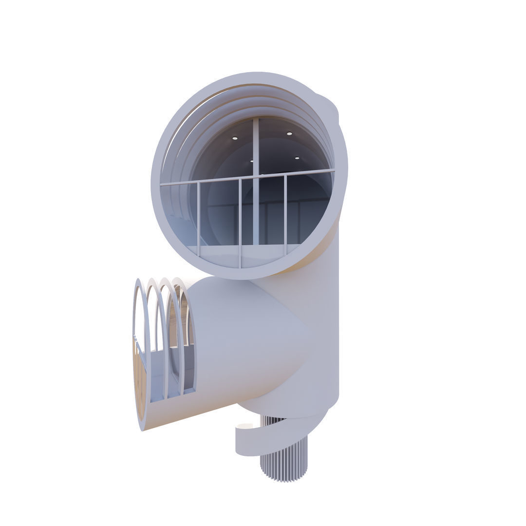 Modern Tree House 2 Low-poly 3D model_6