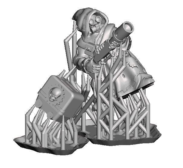 Dark Techno Lil Cultist and his companion 3D print model_2