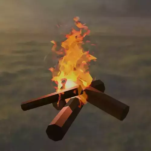 Low poly fire Model Low-poly 3D model