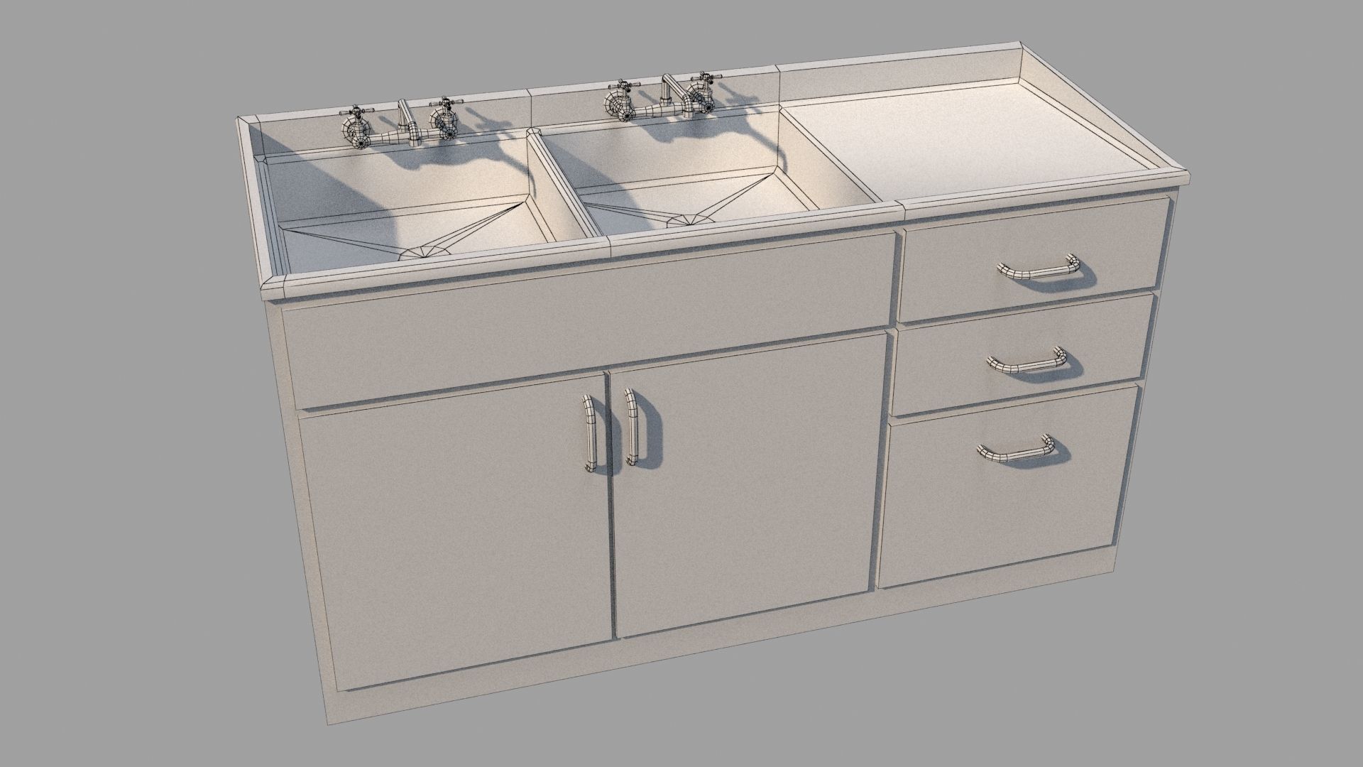 Horror Pathologist Room Set Low-poly 3D model_16