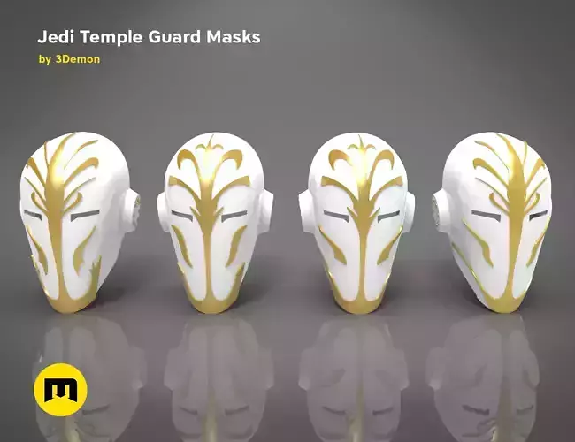 4 Jedi Temple Guard Masks