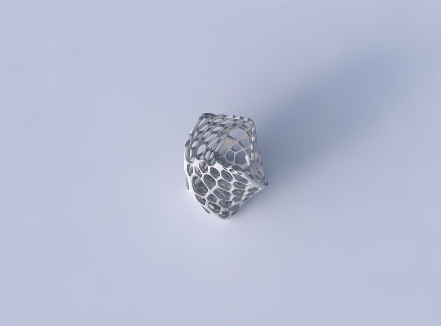 Vase twisted arc quadratic with cracked organic lattice 3D print model_2