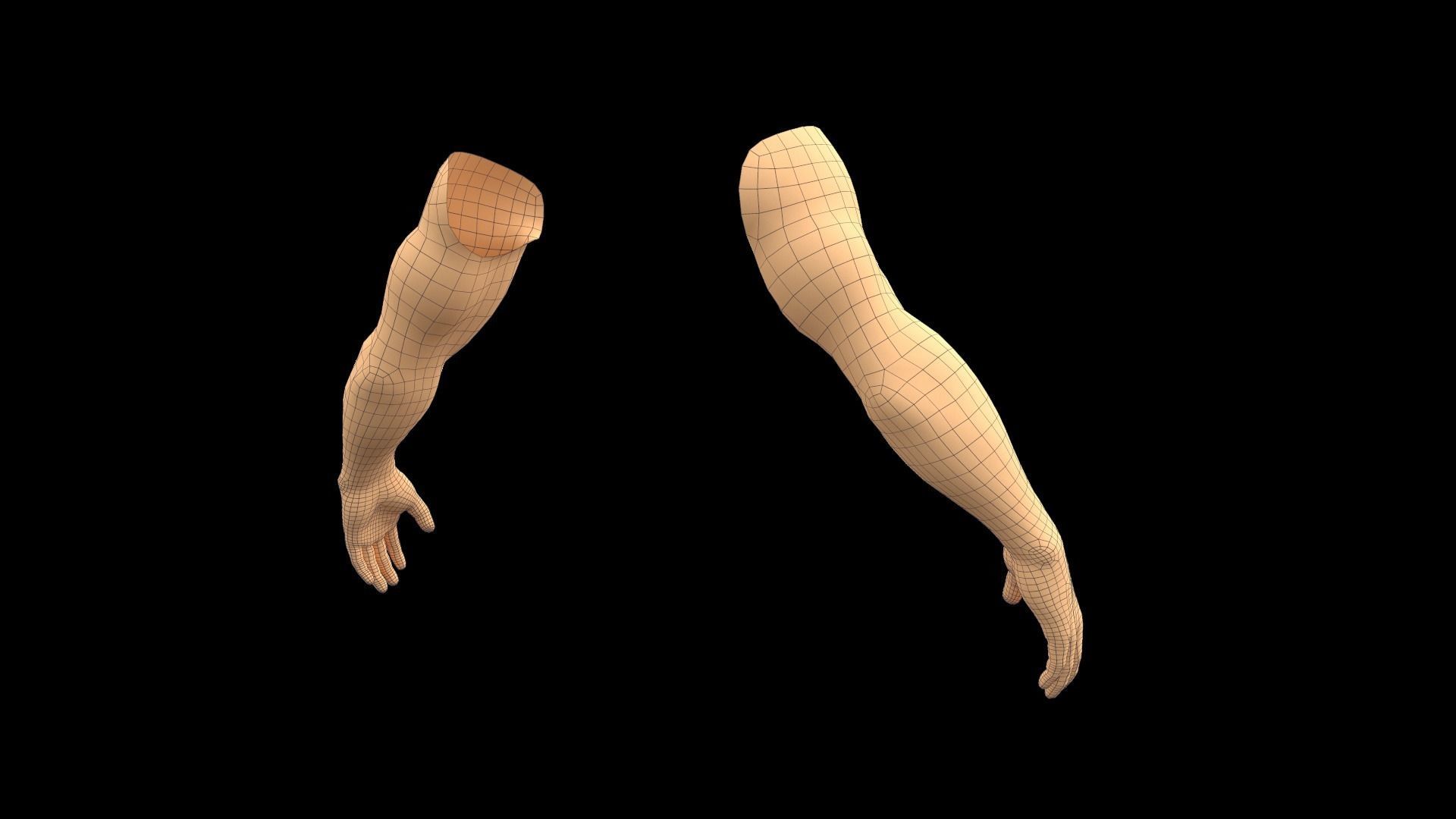 First person shooter hands with different set of animations  Low-poly 3D model_4