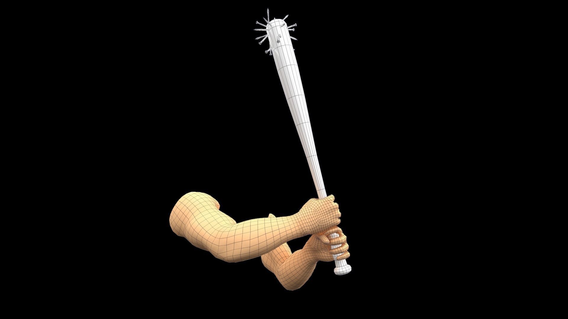 First person shooter hands with different set of animations  Low-poly 3D model_9