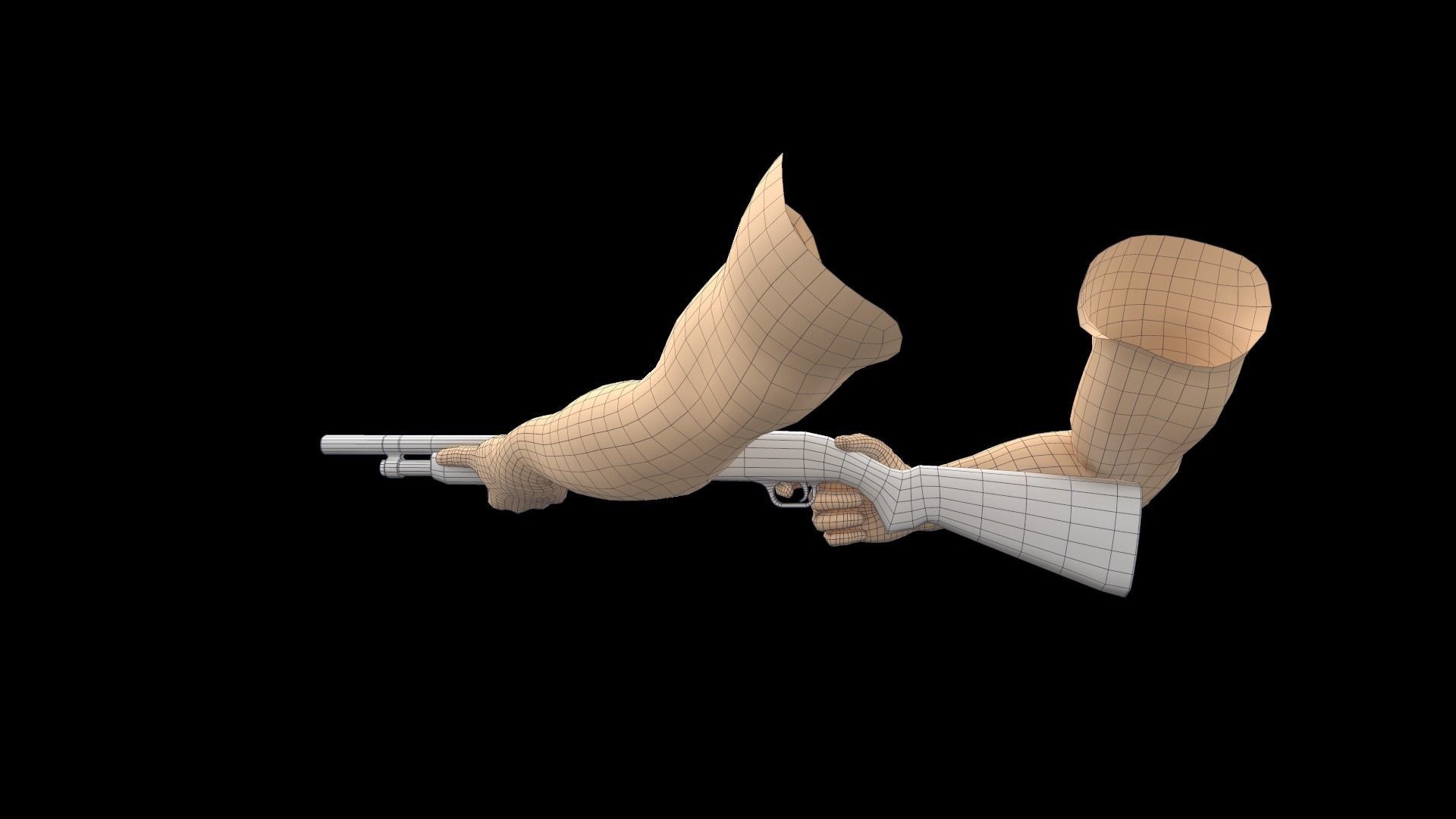 First person shooter hands with different set of animations  Low-poly 3D model_13