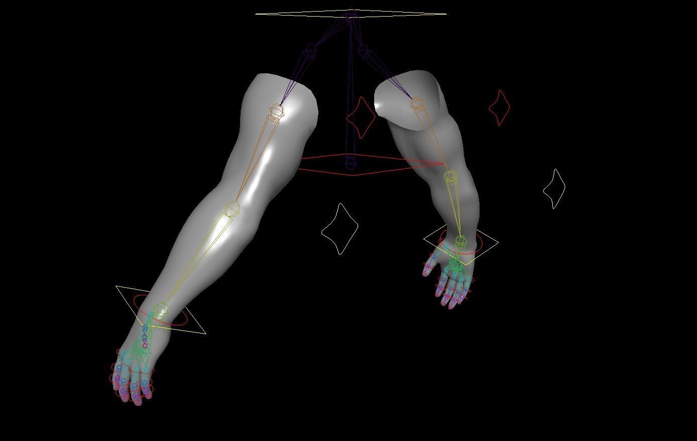 First person shooter hands with different set of animations  Low-poly 3D model_2