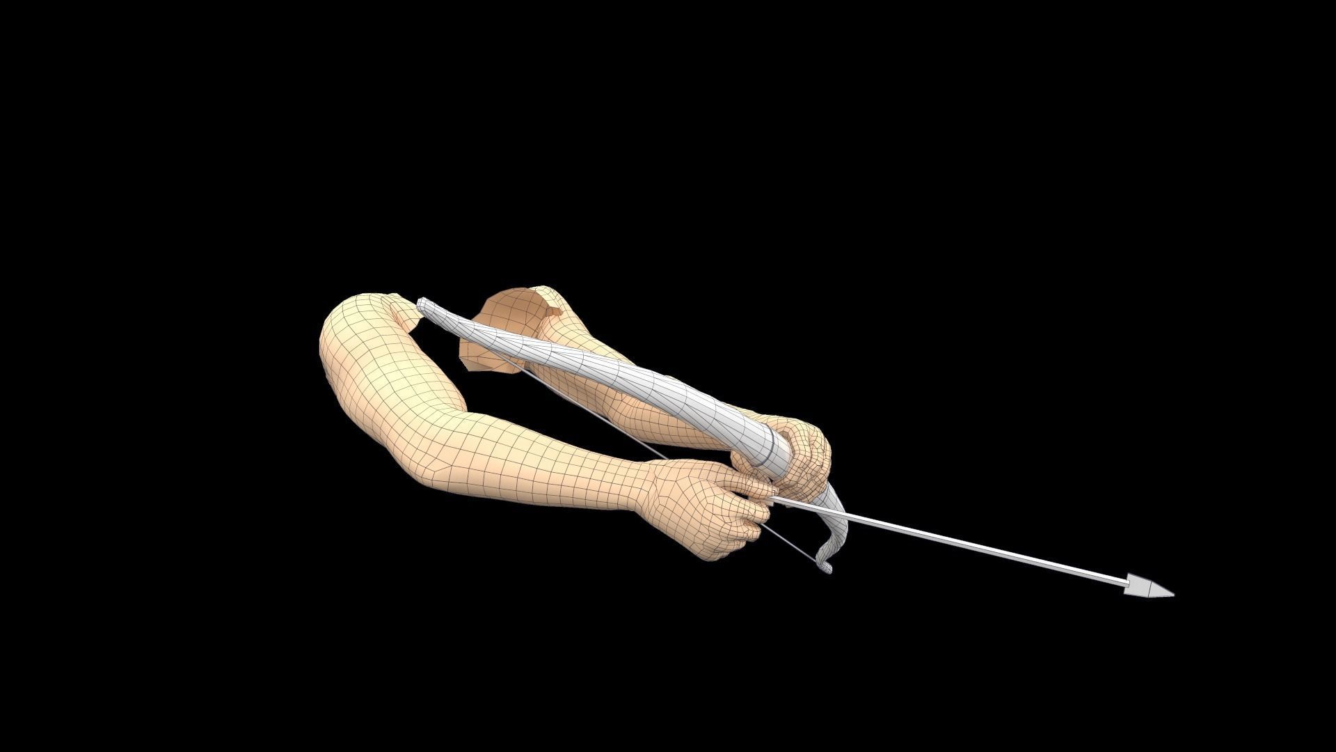 First person shooter hands with different set of animations  Low-poly 3D model_17