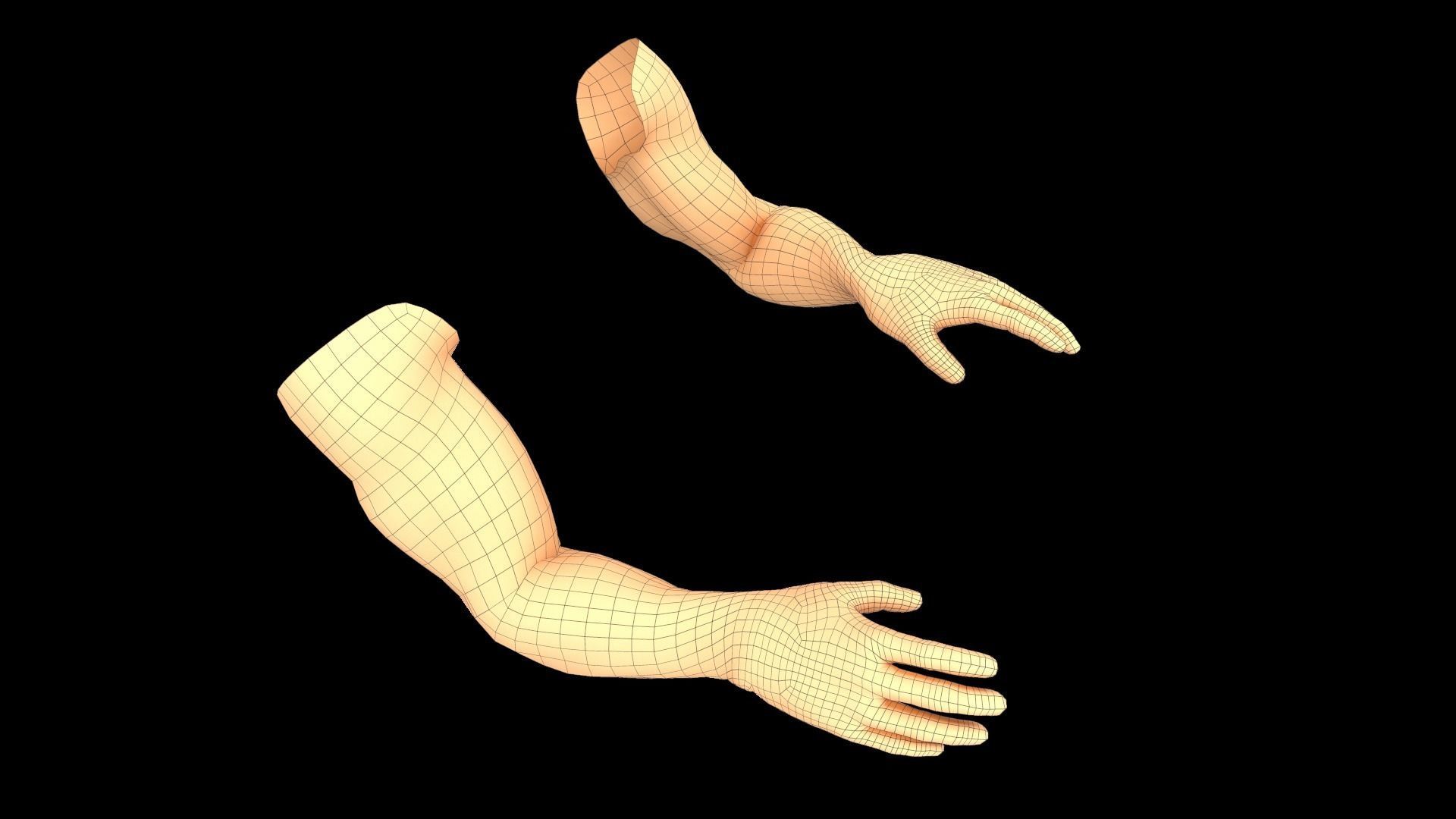 First person shooter hands with different set of animations  Low-poly 3D model_11