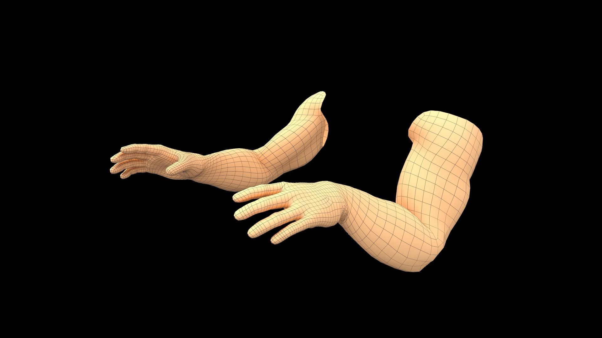 First person shooter hands with different set of animations  Low-poly 3D model_10