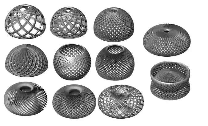 abstract spherical patterns Free 3D print model