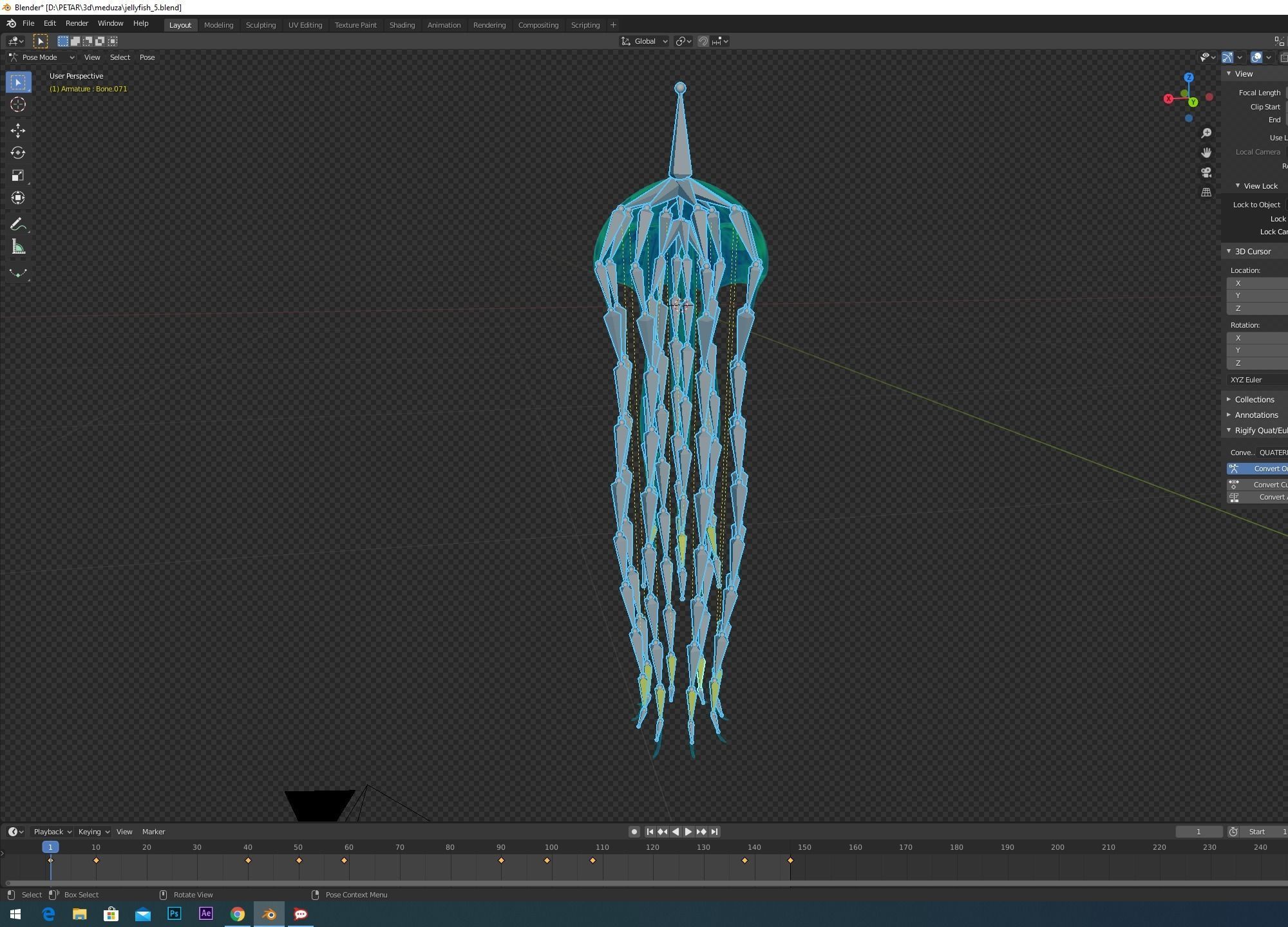 jellyfish hd wallpaper Low-poly 3D model_9