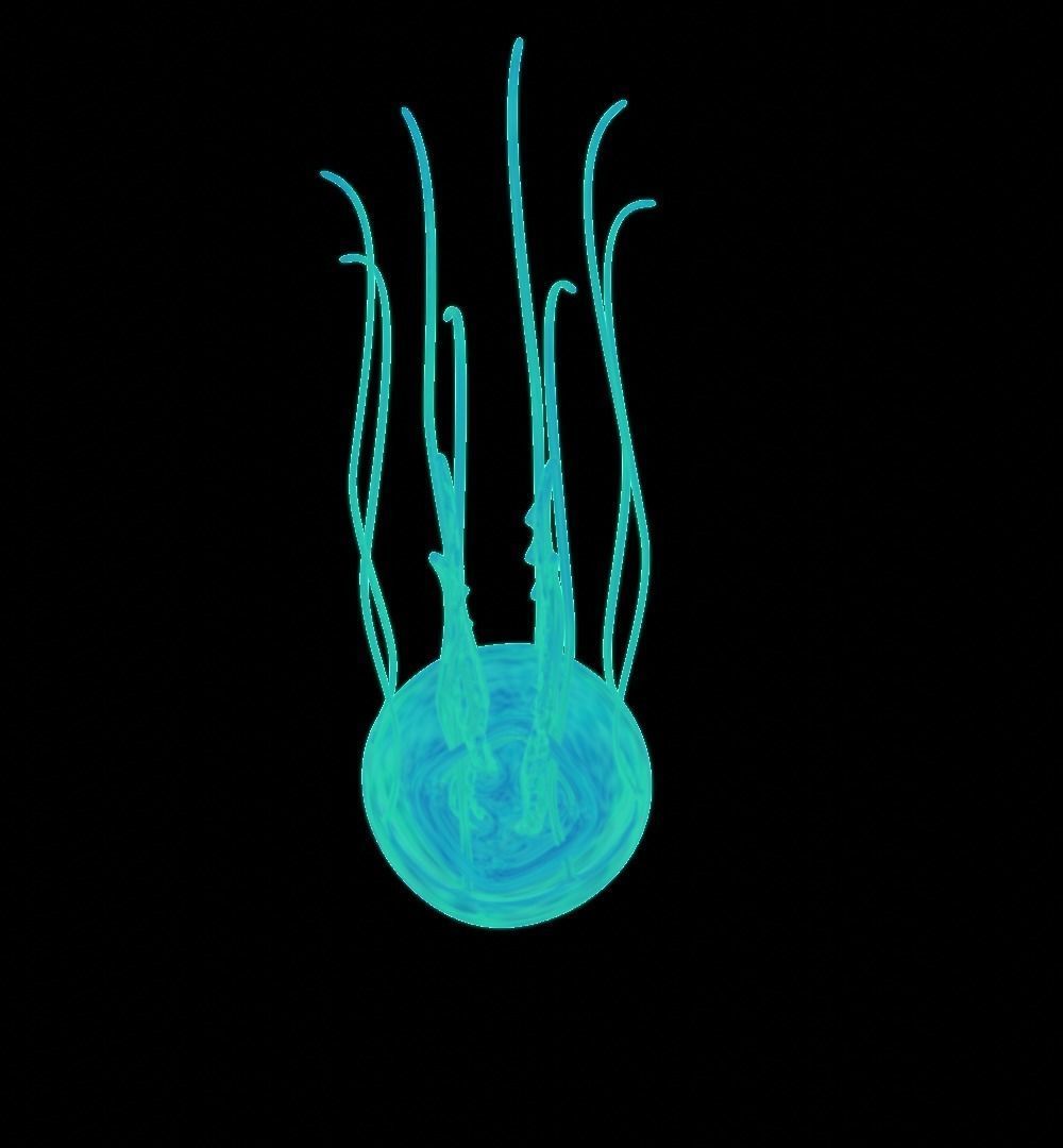 jellyfish hd wallpaper Low-poly 3D model_6
