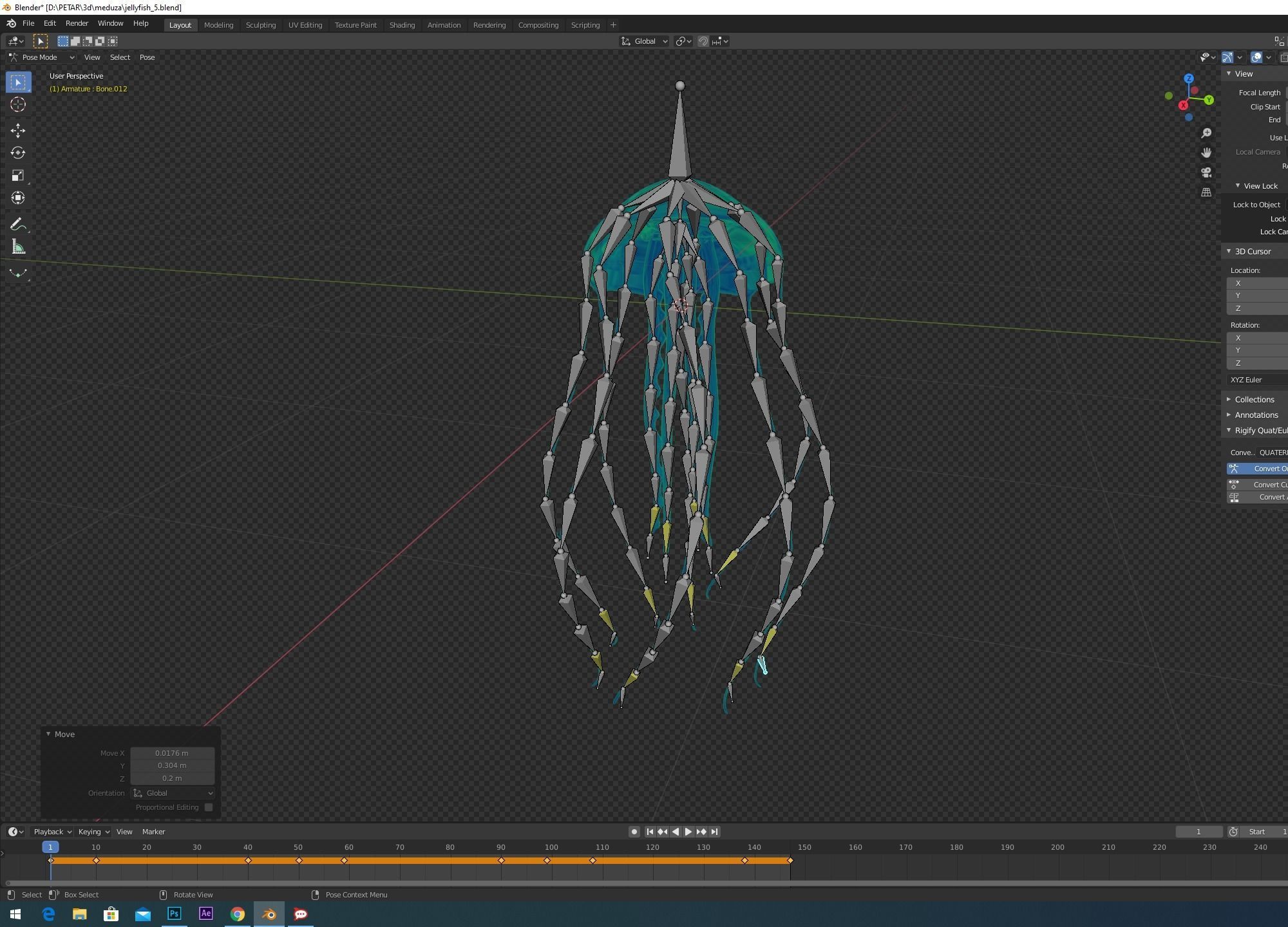 jellyfish hd wallpaper Low-poly 3D model_10