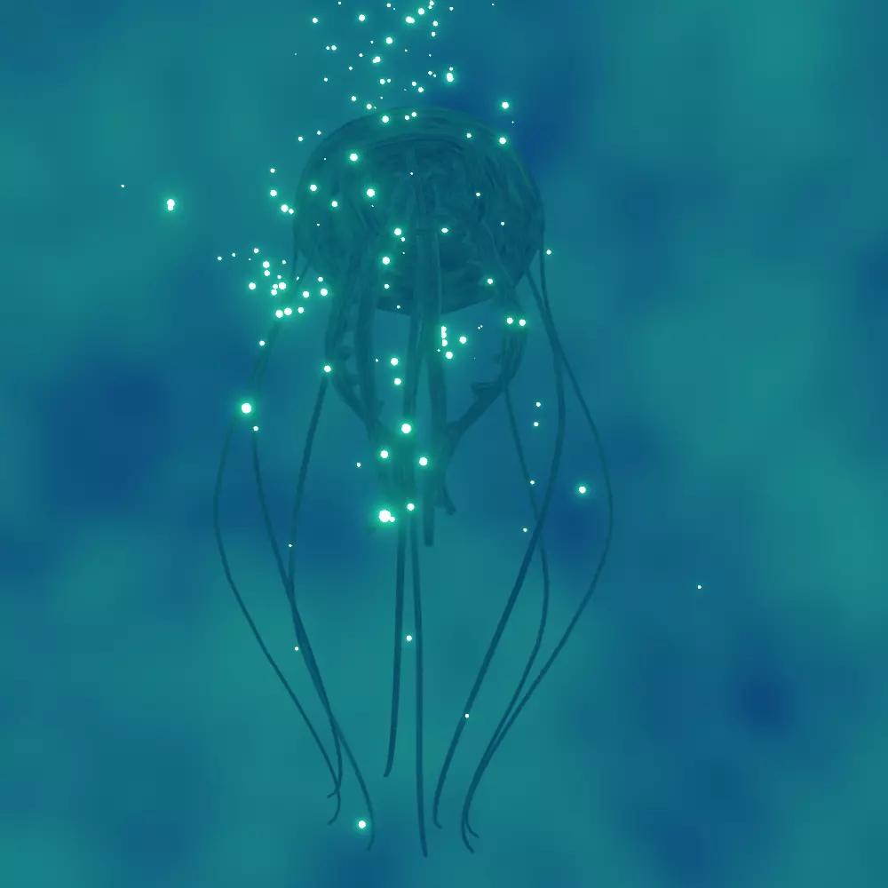 jellyfish hd wallpaper Low-poly 3D model_0