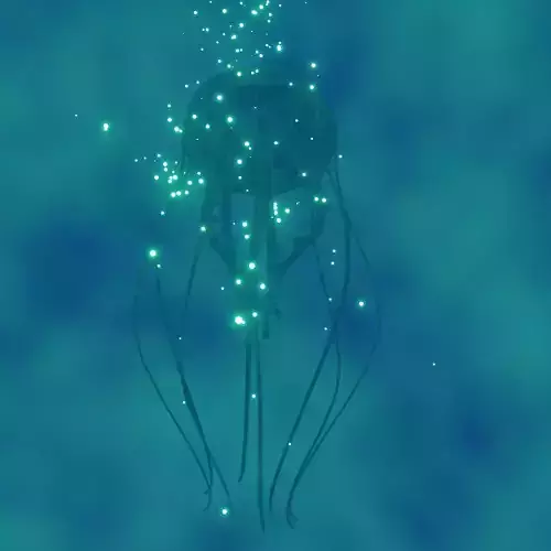 jellyfish hd wallpaper Low-poly 3D model