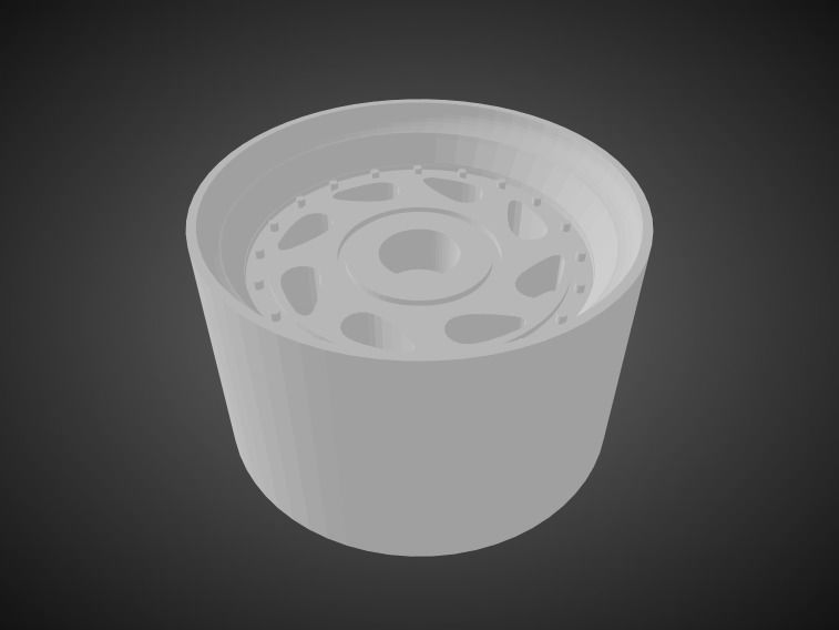 F52 Teardrop rims for Hot Wheels 3D print model_1