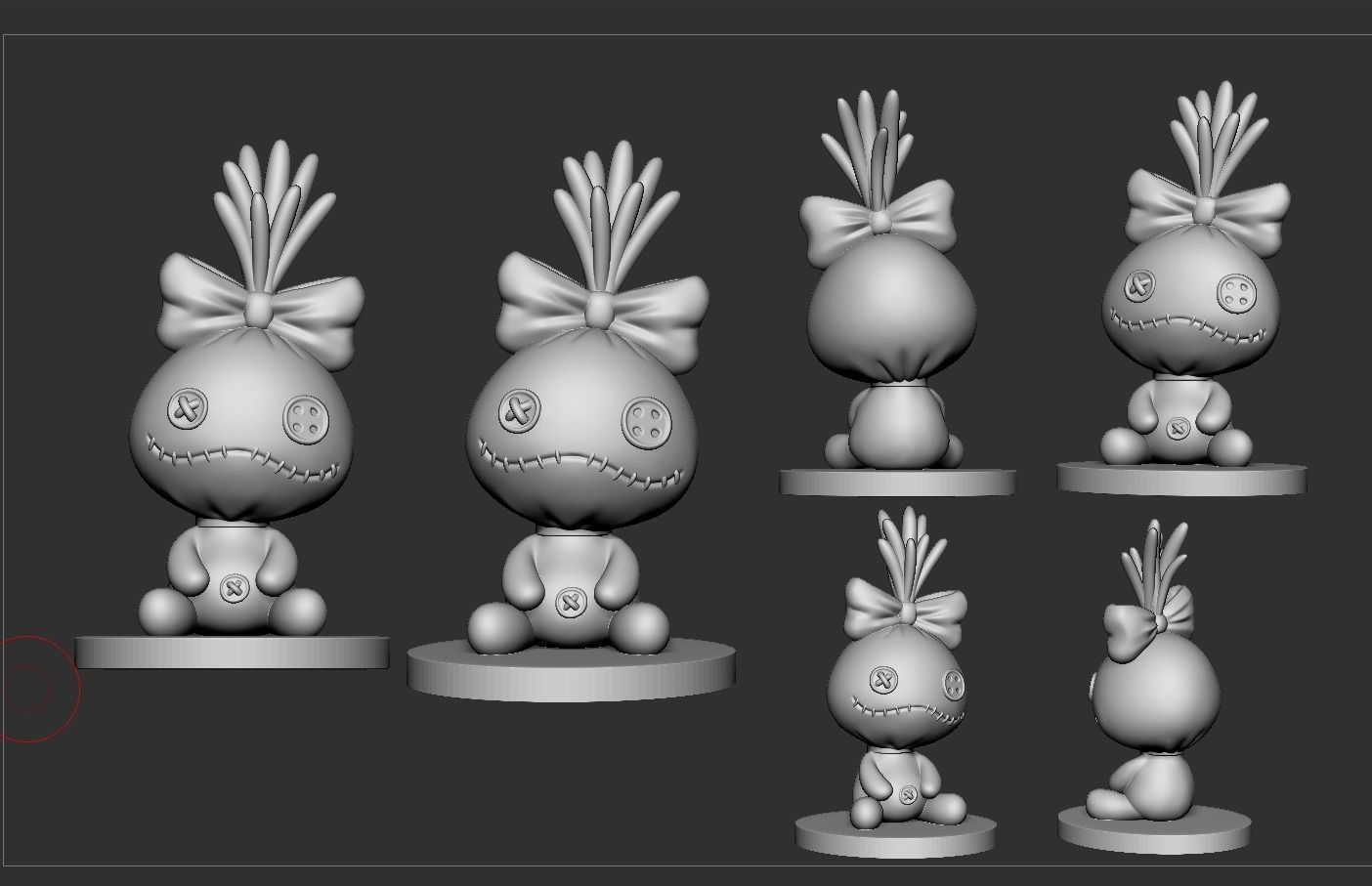 SCRUMP 3D Model figurine with bow 3D print model_2