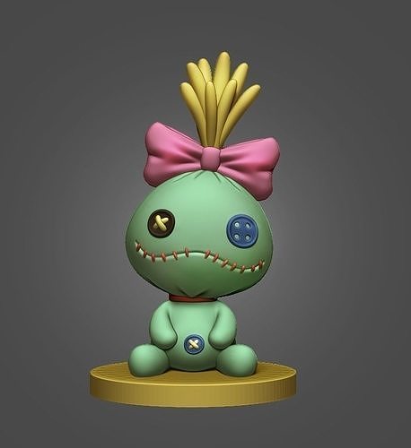 SCRUMP 3D Model figurine with bow 3D print model