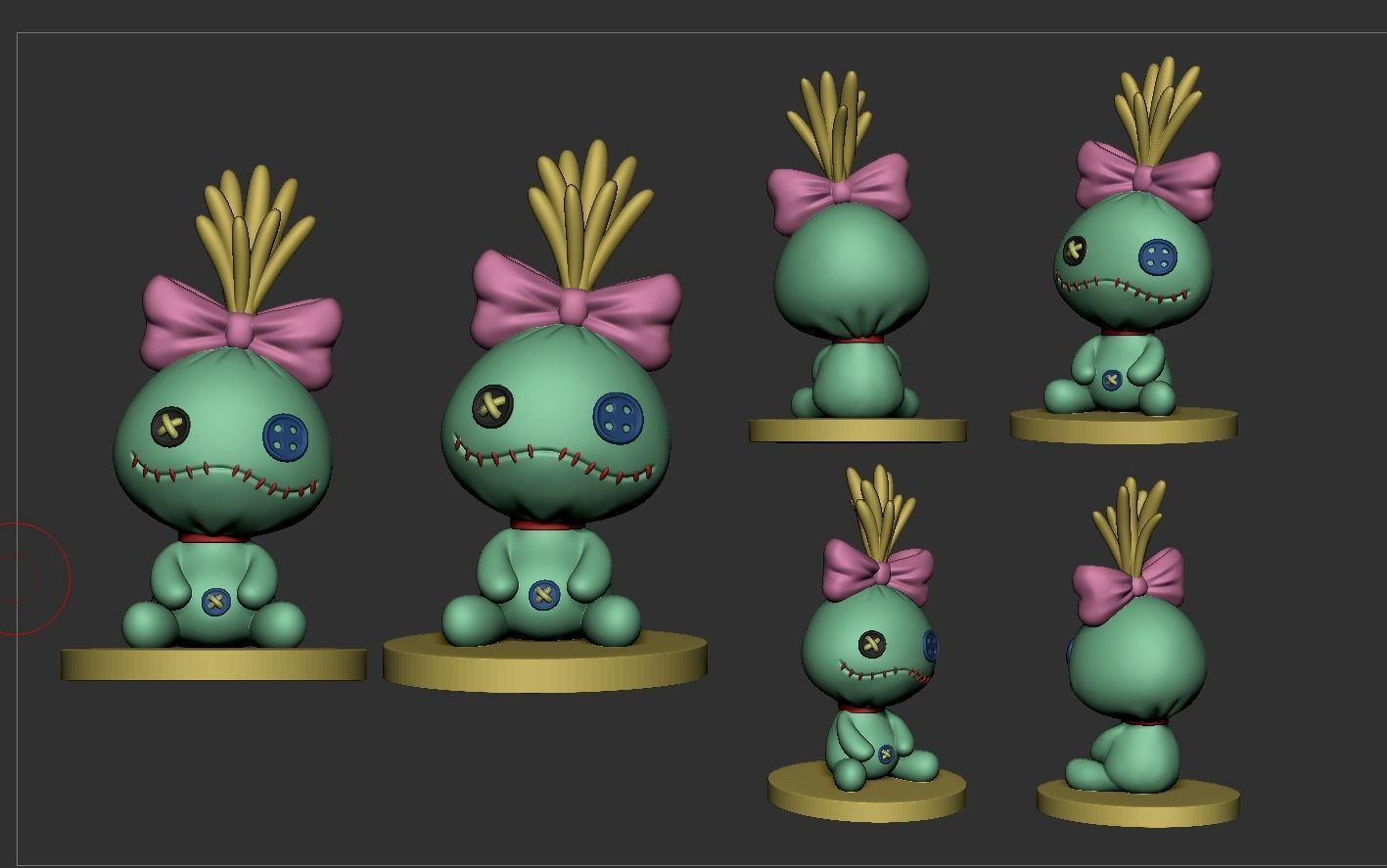 SCRUMP 3D Model figurine with bow 3D print model_1