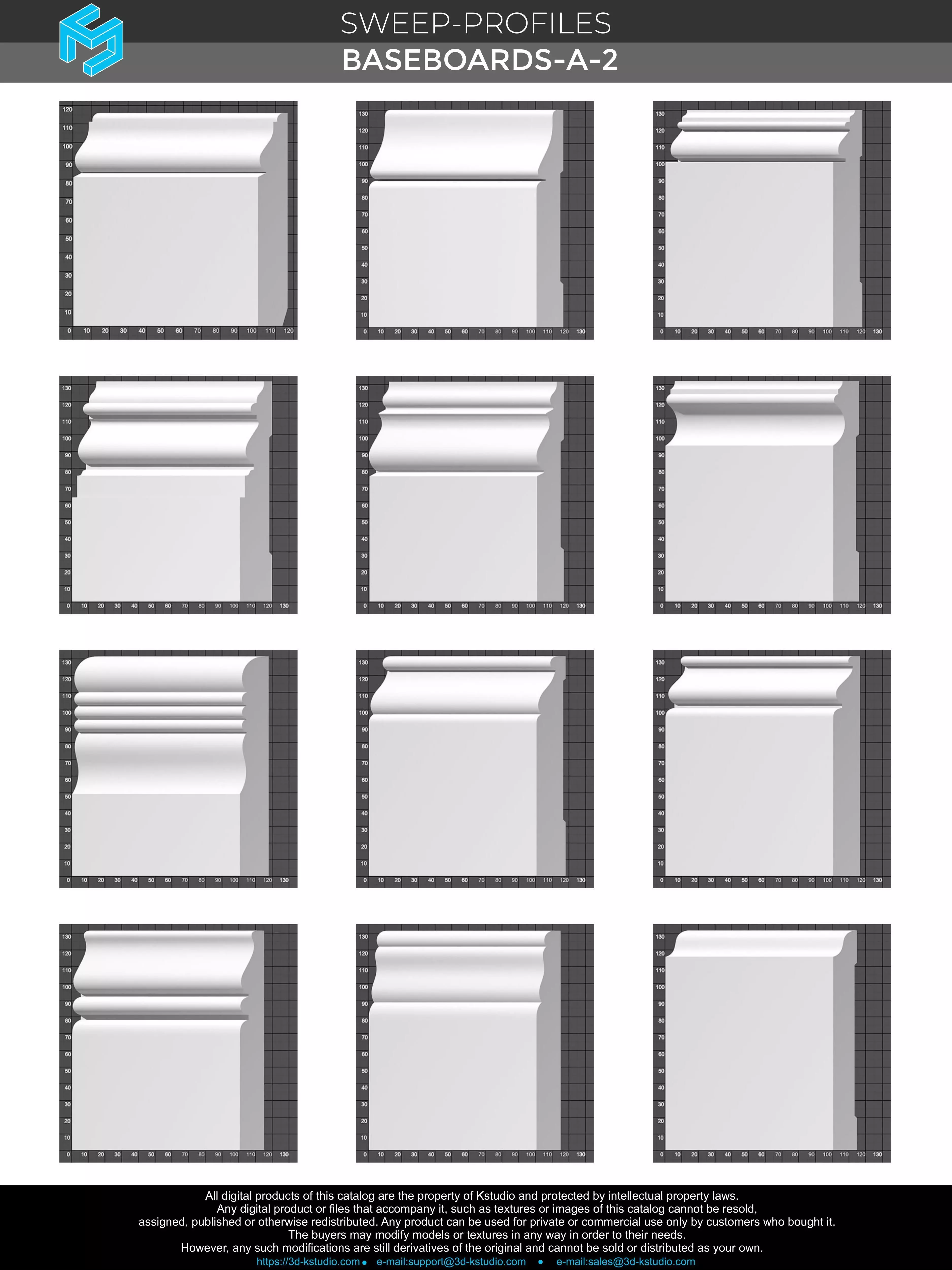 Architectural moldings - Baseboards-A 2 3D model_0