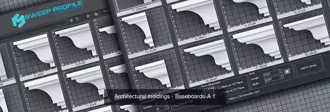 Architectural moldings - Baseboards Collection 