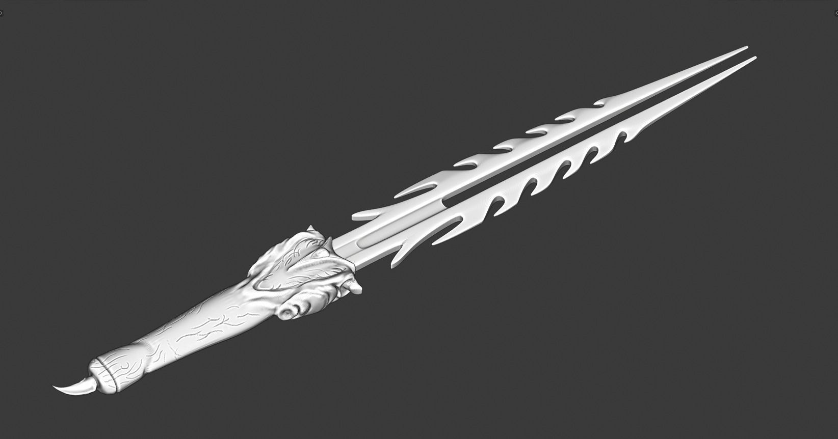 Predator Ceremonial Dagger 3D print model_1