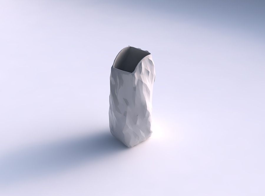 Vase twisted arc quadratic with low-polygon 3D print model