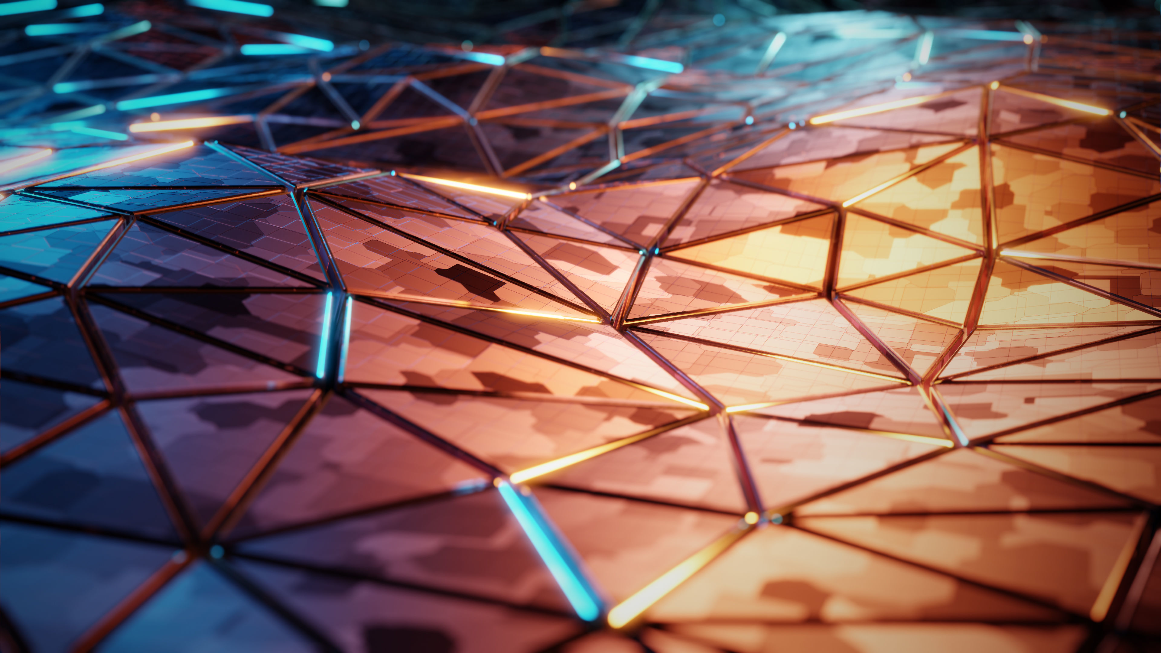 Abstract triangle Wave VJLoop 3D model_4