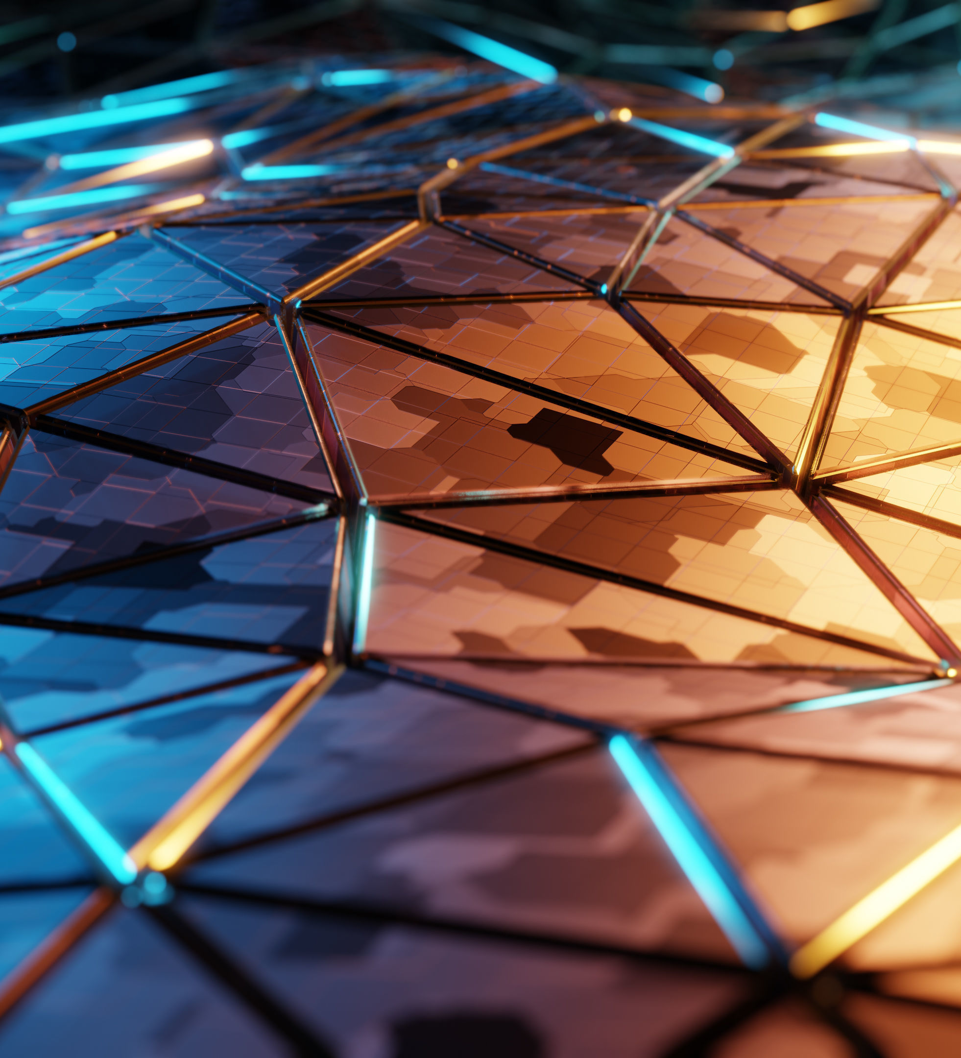 Abstract triangle Wave VJLoop 3D model_2