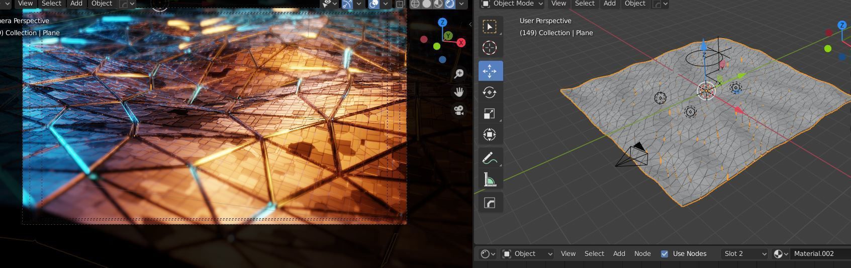 Abstract triangle Wave VJLoop 3D model_6
