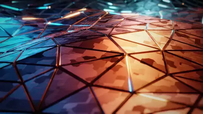 Abstract triangle Wave VJLoop 3D model
