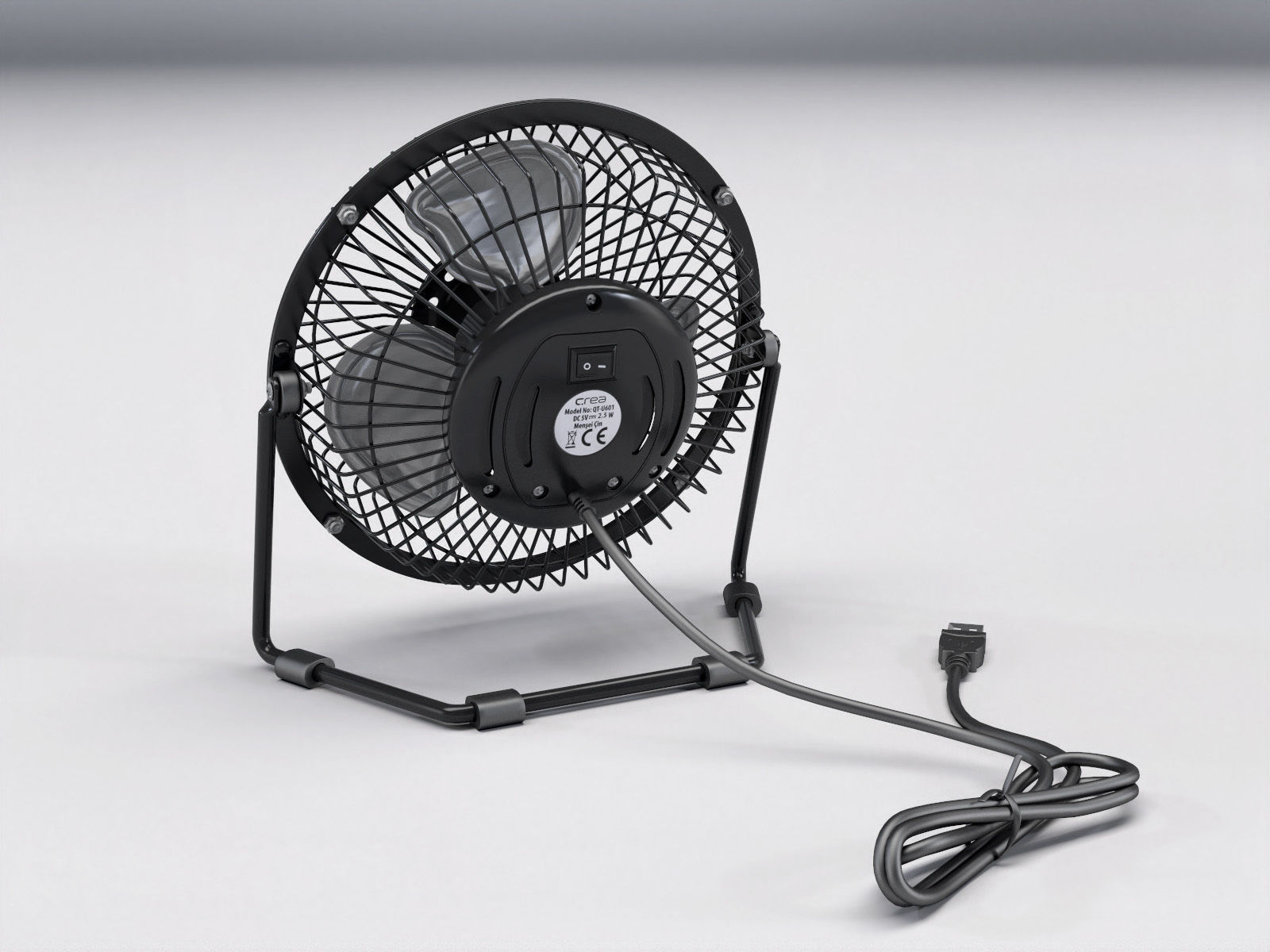CREA QT-U601 USB Fan Free 3D model_2
